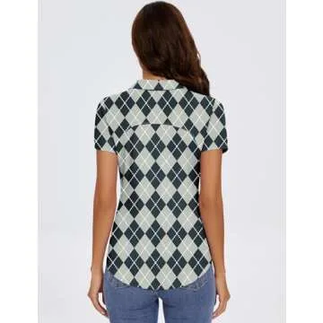 TFSDOD Women's Golf Polo Shirts Lightweight Moisture Wicking