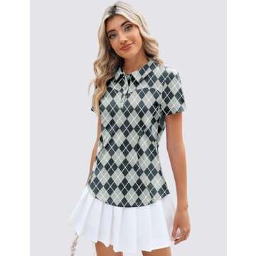 TFSDOD Women's Golf Polo Shirts Lightweight Moisture Wicking
