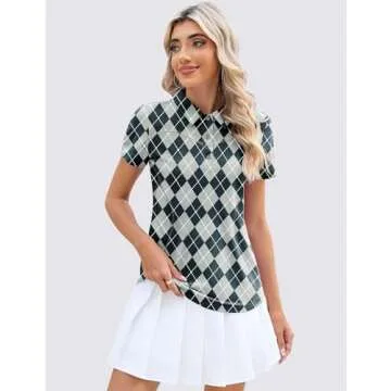 TFSDOD Women's Golf Polo Shirts Lightweight Moisture Wicking