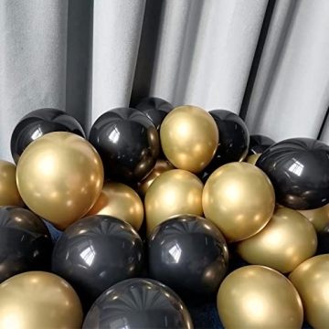 Black and Gold Balloon Garland Kit for Stunning Events