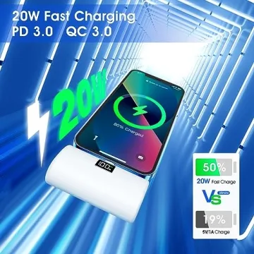 JEJILL 6000mAh 20W Fast Charging Portable iPhone Charger