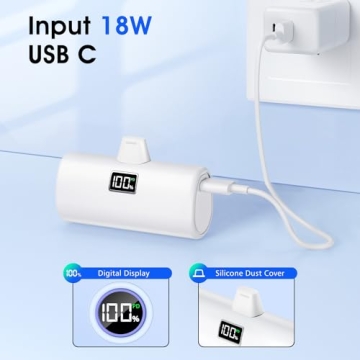 JEJILL 6000mAh 20W Fast Charging Portable iPhone Charger