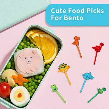Fun Dinosaur Food Picks for Kids - Cute Bento Accessories