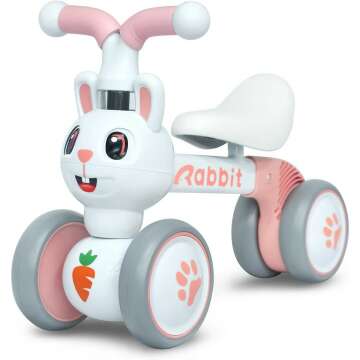 YGJT Baby Balance Bike for 1 + Year Old Girls, Indoor Outdoor Non-Pedal Baby Walker Toys for 10 - 36...