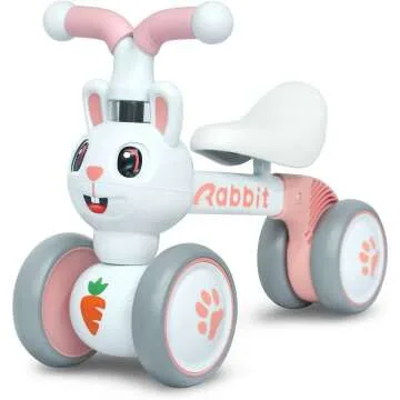 YGJT Baby Balance Bike for 1 + Year Old Girls, Indoor Outdoor Non-Pedal Baby Walker Toys for 10 - 36...