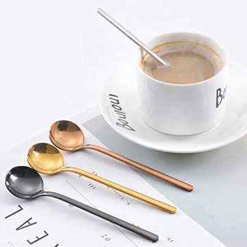 Elegant 8-Pc Mini Stainless Steel Coffee & Dessert Spoons