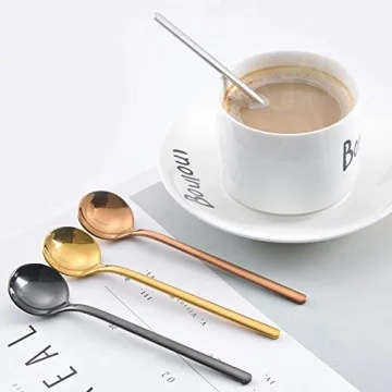 Elegant 8-Pc Mini Stainless Steel Coffee & Dessert Spoons