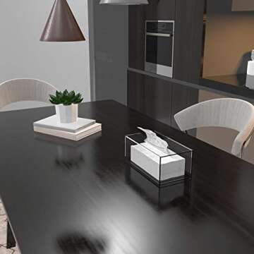 Clear Acrylic Tissue Box Holder - Waterproof Modern Design