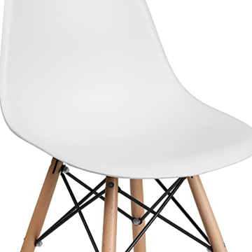 Flash Furniture Elon Series Modern Dining Chair - White