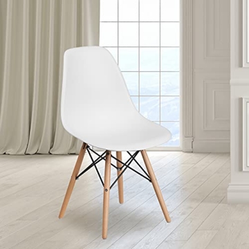 Flash Furniture Elon Series Modern Dining Chair - White