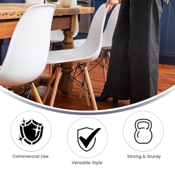 Flash Furniture Elon Series Modern Dining Chair - White