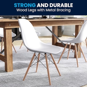 Flash Furniture Elon Series Modern Dining Chair - White