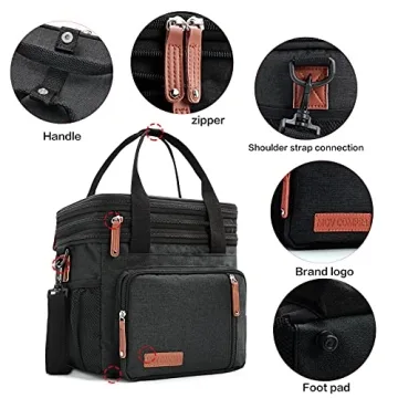 Expandable Leakproof Lunch Box Cooler Bag for Work