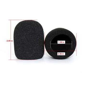 Mic Cover, UGY Microphone Pop Filter Windscreen Foam Covers - 5 PACK