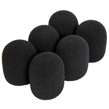 Mic Cover, UGY Microphone Pop Filter Windscreen Foam Covers - 5 PACK