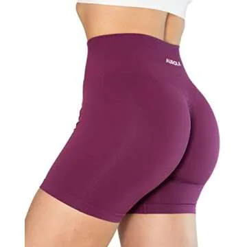 AUROLA Intensify Workout Shorts for Women Seamless Scrunch Short Gym Yoga Running Sport Active Exercise Fitness Shorts(M,Magenta)