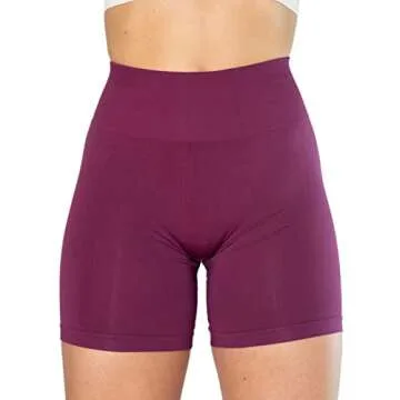 AUROLA Intensify Workout Shorts for Women Seamless Scrunch Short Gym Yoga Running Sport Active Exercise Fitness Shorts(M,Magenta)