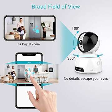 Vimtag 2K Dome Cam | Security Indoor Camera 4MP FHD | WIFI Smart Home Camera | Surveillance IP Camera | Dog Cam | Baby/Pet/Nanny Monitor | 360° PTZ Remote | Motion Detection | 2-Way Audio Night Vision