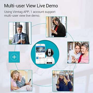 Vimtag 2K Dome Cam | Security Indoor Camera 4MP FHD | WIFI Smart Home Camera | Surveillance IP Camera | Dog Cam | Baby/Pet/Nanny Monitor | 360° PTZ Remote | Motion Detection | 2-Way Audio Night Vision