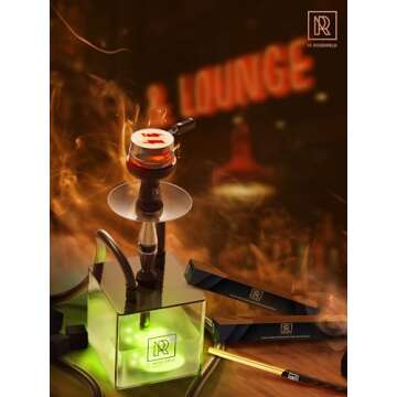 M. ROSENFELD Premium Hookah Hose with Mouthpiece - 60" Long Silicone Water Pipe Hose, Washable, with 15" Aluminum Easy-Grip Mouthpiece - Modern Design Handle, Won't Rust or Ghost Hookah Hose Silicone