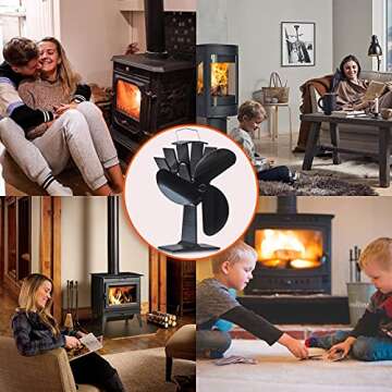HAWCAFU Wood Stove Fan - Efficient Heat Circulator