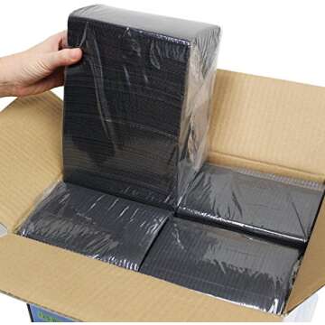 Adenna Dental Bibs/Lap Cloths BIB740BK - Disposable, Black, Case of 500