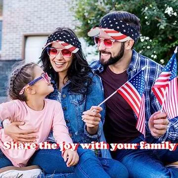 Unisex American Flag Hat Fourth of July Hat 4th of July Accessories Patriotic Hats for Men Women Summer Visor Hats UV Protection