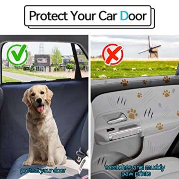 Durapower Dog Car Door Protector for Mess-Free Travel