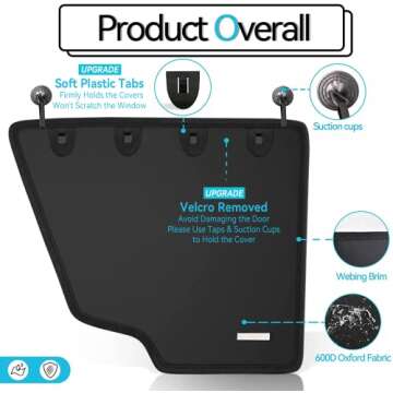 Durapower Dog Car Door Protector for Mess-Free Travel