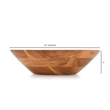 Samhita Acacia Wood Serving Bowl - Perfect for Fruits & Salads