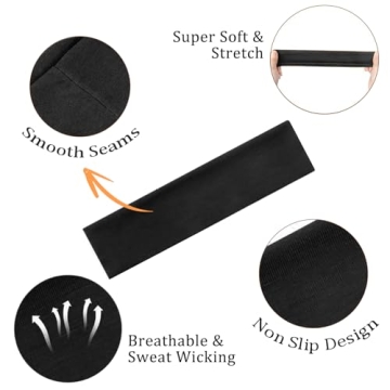 Stylish Elastic Headbands for Women (9 Pack)