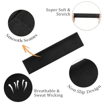 Stylish Elastic Headbands for Women (9 Pack)