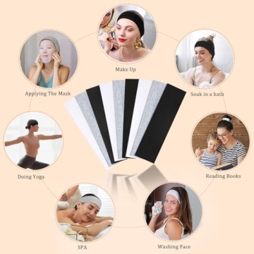 Stylish Elastic Headbands for Women (9 Pack)