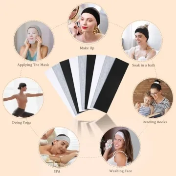 Stylish Elastic Headbands for Women (9 Pack)