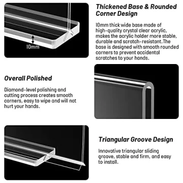 Acrylic Sign Holder 8.5 x 11 Double-Sided Desktop Display