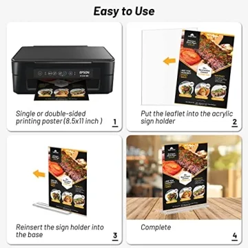 Acrylic Sign Holder 8.5 x 11 Double-Sided Desktop Display