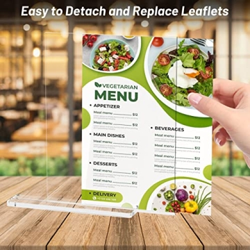 Acrylic Sign Holder 8.5 x 11 Double-Sided Desktop Display