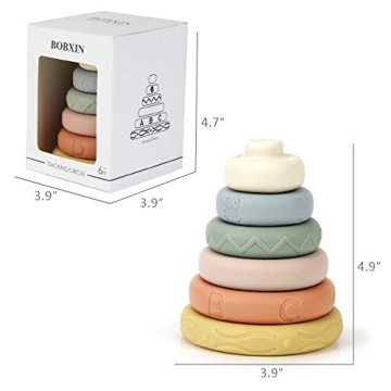 BOBXIN Colorful Stacking Rings Toy for Toddlers