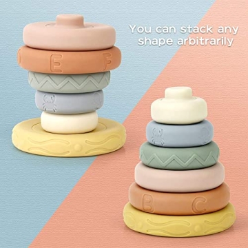 BOBXIN Colorful Stacking Rings Toy for Toddlers