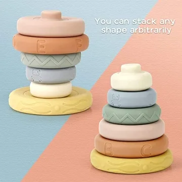 BOBXIN Colorful Stacking Rings Toy for Toddlers