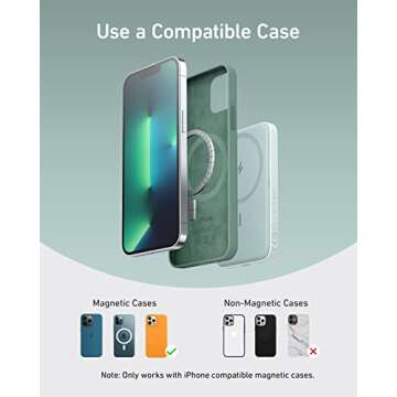 Anker 621 Magnetic Portable Charger (MagGo), 5,000mAh Wireless Power Bank with USB-C Cable, Magsafe-Compatible Battery Pack for iPhone 16 /15/14/13/12 Series