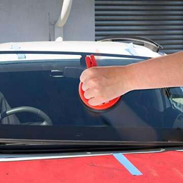 IYSHOUGONG 2 Pack Car Dent Repair Tools Suction Cup Dent Puller Handle Lifter Car Dent Puller Remover for Car Dent Repair, Glass,Tiles, Mirror, Granite Lifting and Objects Moving,Red