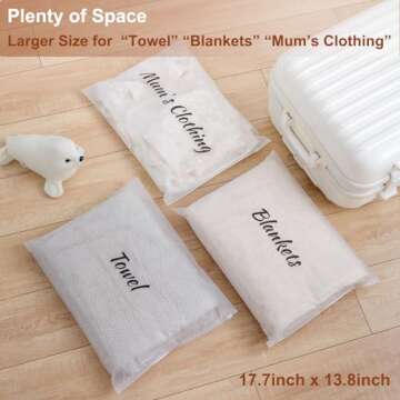 MANWU 14pcs Hospital Bags essentials for Labor and Diaper,Mom hospital bags Maternity Essentials,Maternity Organiser baggie,shower gift