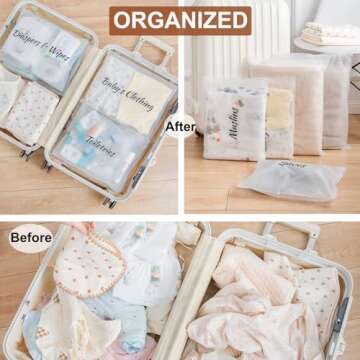 MANWU 14pcs Hospital Bags essentials for Labor and Diaper,Mom hospital bags Maternity Essentials,Maternity Organiser baggie,shower gift