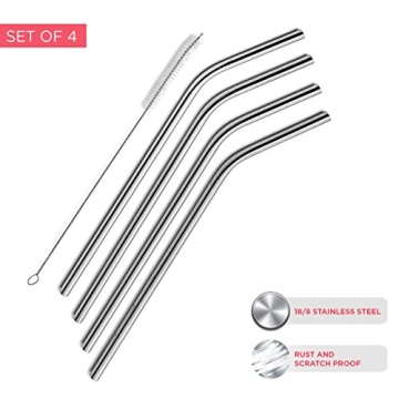 SipWell Extra Long Stainless Steel Straws Set for Tumblers