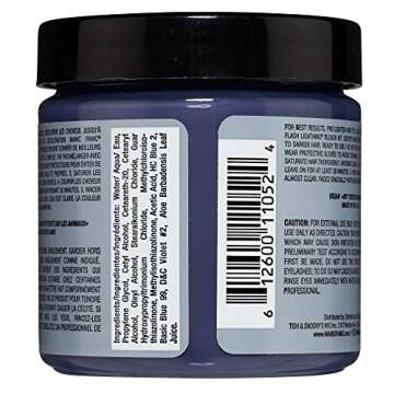MANIC PANIC Blue Steel Hair Dye – Classic High Voltage - Semi-Permanent Hair Color - Cool, Silver ...