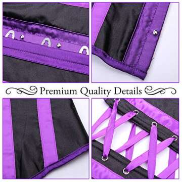 Alivila.Y Burlesque Lace Underbust Corset for Women