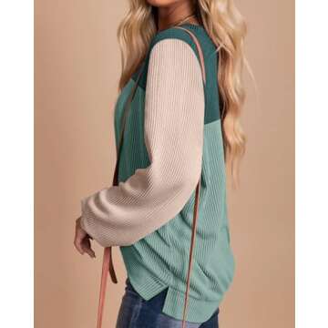 YZEGGO Women's Soft Casual Long Sleeve Pullover Tops