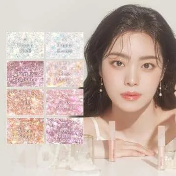 dasique Starlit Jewel Liquid Glitter (02 Candy Hearts) | Twinkle Glitter Shadow | Long-lasting | Multi-dimensional sparkle finish | Quick drying | Multipurpose