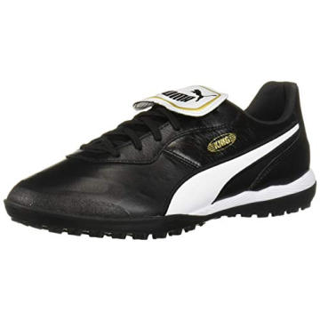 PUMA Mens King Top Turf Training Soccer Shoes - Black & White